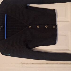 Forever 21 Black Ribbed Cardigan